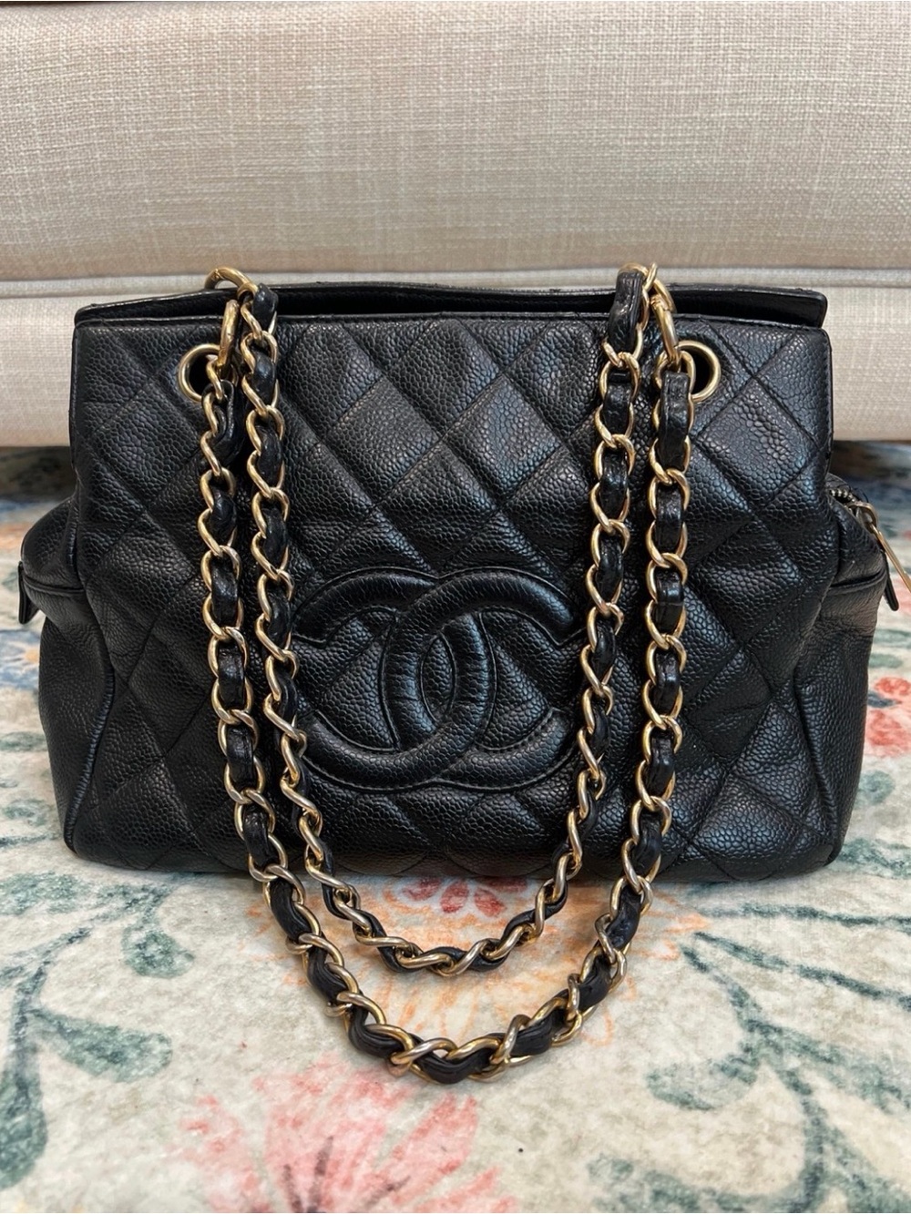 Authentic Chanel Petite Timeless Tote Bag Purse - Great Condition!